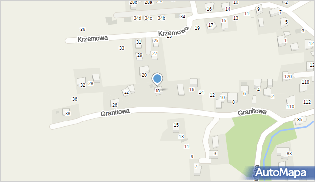 Garlica Murowana, Granitowa, 18, mapa Garlica Murowana