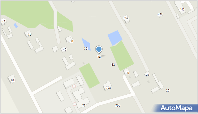 Garwolin, Gracjanów, 34, mapa Garwolin