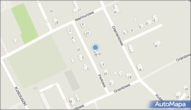 Garwolin, Granitowa, 15, mapa Garwolin