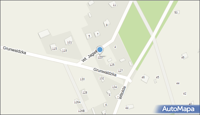 Gąsiorowo, Grunwaldzka, 123, mapa Gąsiorowo