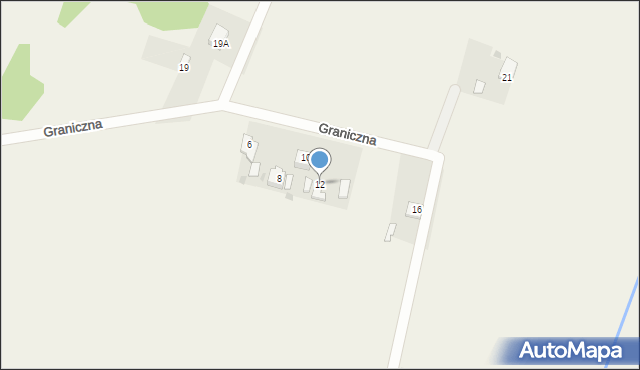 Gąsocin, Graniczna, 12, mapa Gąsocin