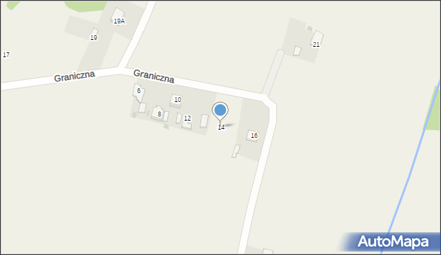 Gąsocin, Graniczna, 14, mapa Gąsocin