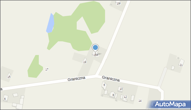 Gąsocin, Graniczna, 19A, mapa Gąsocin