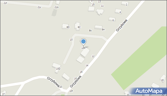 Gdańsk, Grzybowa, 12b, mapa Gdańska