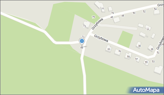 Gdańsk, Grzybowa, 69, mapa Gdańska