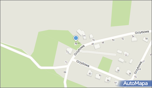Gdańsk, Grzybowa, 75, mapa Gdańska