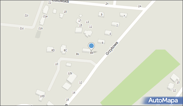 Gdańsk, Grzybowa, 8A, mapa Gdańska