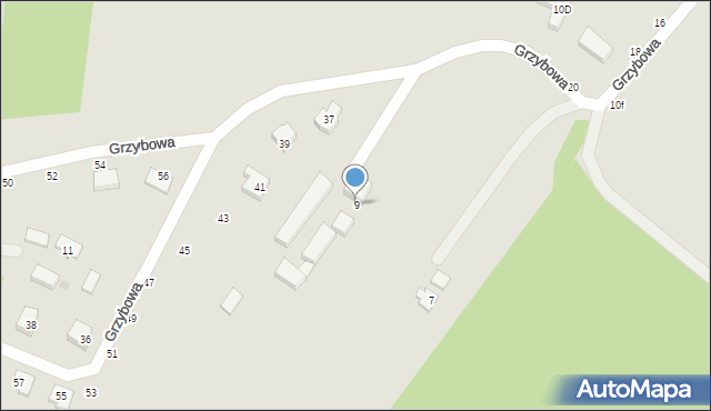 Gdańsk, Grzybowa, 9, mapa Gdańska