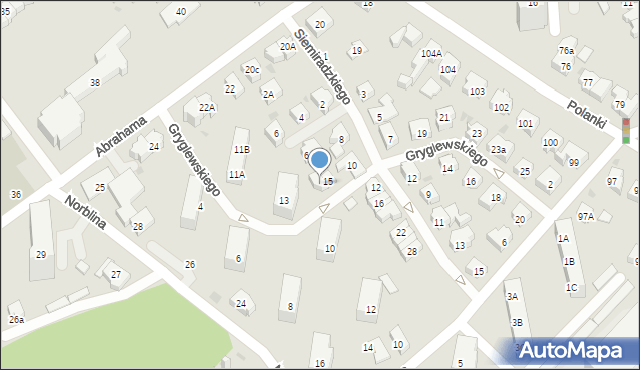 Gdańsk, Gryglewskiego Aleksandra, 15a, mapa Gdańska