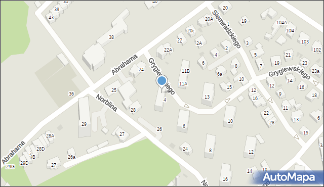 Gdańsk, Gryglewskiego Aleksandra, 4B, mapa Gdańska