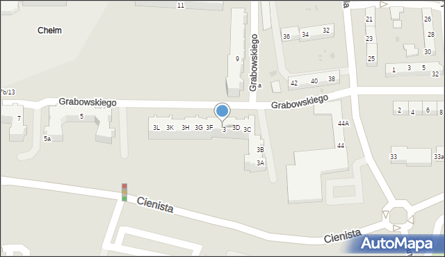 Gdańsk, Grabowskiego Witolda, 3E, mapa Gdańska