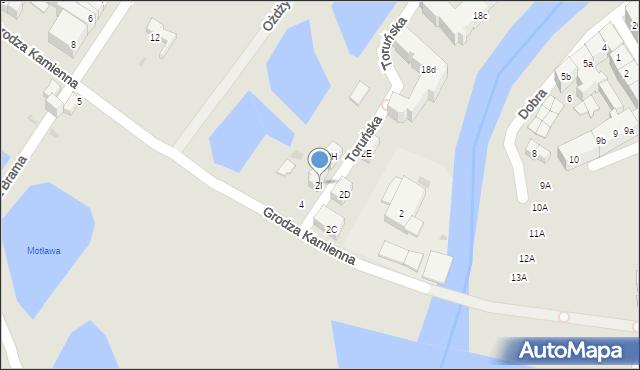 Gdańsk, Grodza Kamienna, 2I, mapa Gdańska