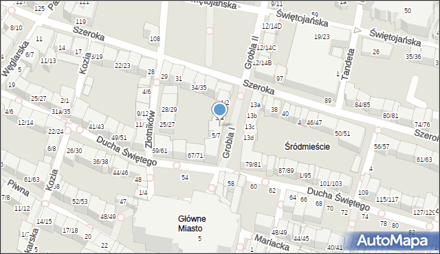 Gdańsk, Grobla I, 5/7a, mapa Gdańska