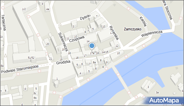 Gdańsk, Grodzka, 17a, mapa Gdańska