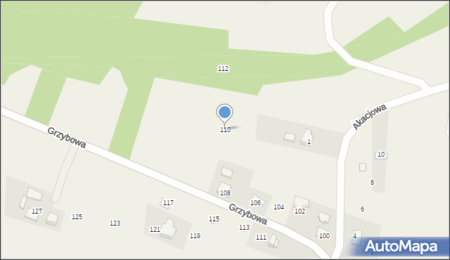 Gdów, Grzybowa, 110, mapa Gdów