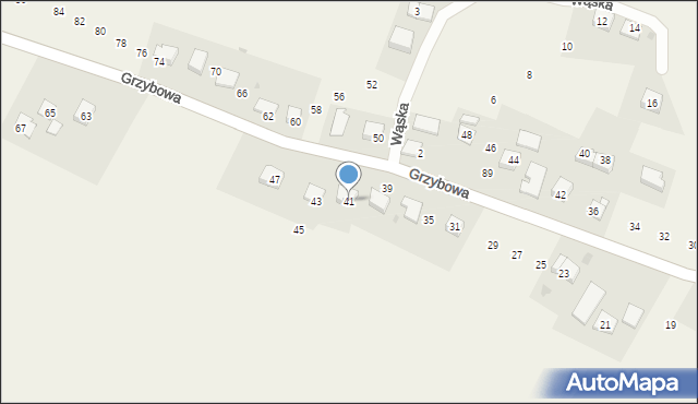 Gdów, Grzybowa, 41, mapa Gdów