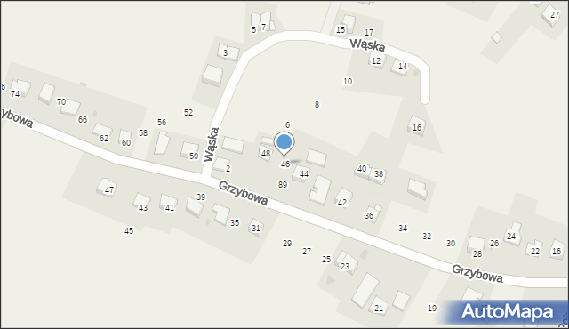 Gdów, Grzybowa, 46, mapa Gdów