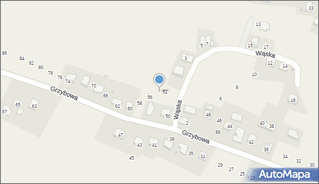 Gdów, Grzybowa, 54, mapa Gdów