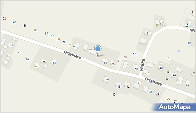 Gdów, Grzybowa, 66, mapa Gdów