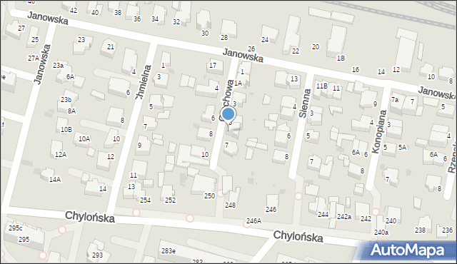 Gdynia, Grochowa, 5a, mapa Gdyni