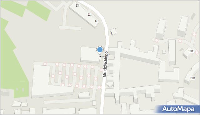 Gdynia, Grudzińskiego Jana, kmdr. ppor., 7, mapa Gdyni