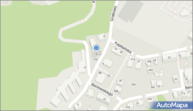 Gdynia, Grabowo, 10b, mapa Gdyni