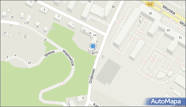 Gdynia, Grabowo, 4b, mapa Gdyni