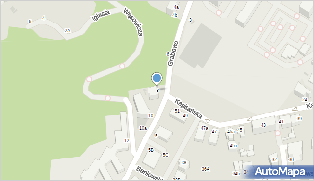 Gdynia, Grabowo, 8, mapa Gdyni