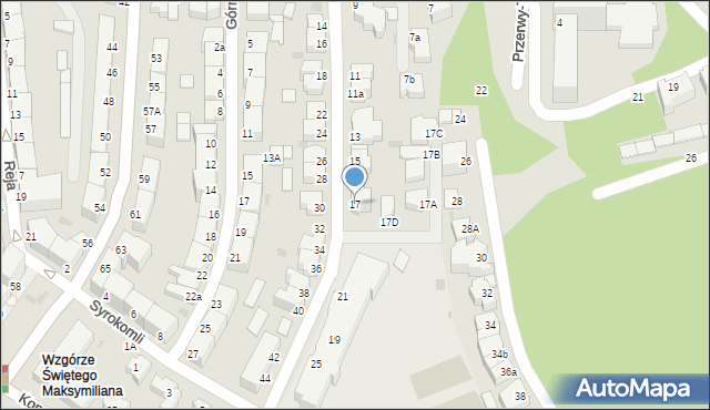 Gdynia, Grottgera Artura, 17, mapa Gdyni