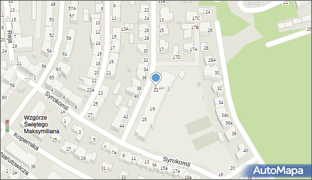 Gdynia, Grottgera Artura, 21, mapa Gdyni