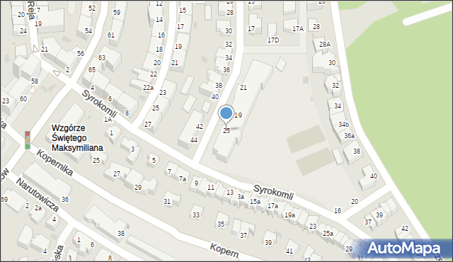 Gdynia, Grottgera Artura, 25, mapa Gdyni