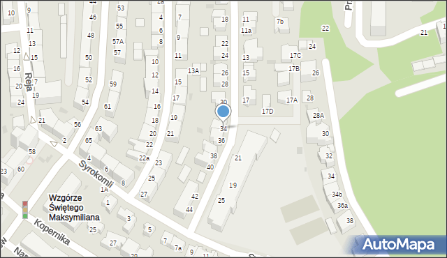 Gdynia, Grottgera Artura, 34, mapa Gdyni