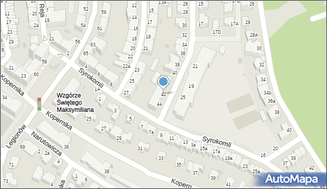 Gdynia, Grottgera Artura, 42, mapa Gdyni