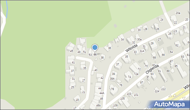 Gdynia, Grażyny, 55, mapa Gdyni