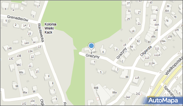 Gdynia, Grażyny, 8, mapa Gdyni