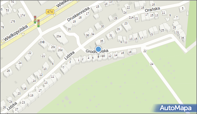 Gdynia, Grodnieńska, 8, mapa Gdyni