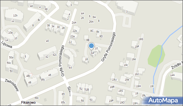 Gdynia, Gryfa Pomorskiego, 16, mapa Gdyni