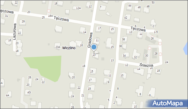 Gdynia, Gradowa, 13, mapa Gdyni