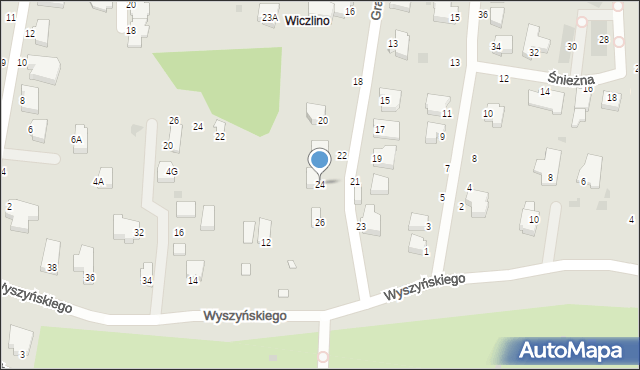 Gdynia, Gradowa, 24, mapa Gdyni