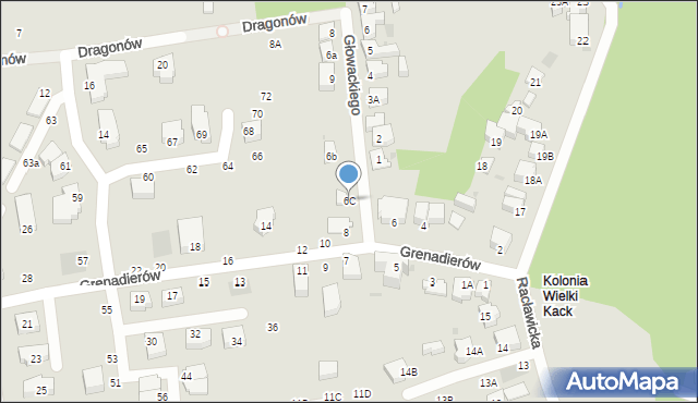 Gdynia, Grenadierów, 6C, mapa Gdyni