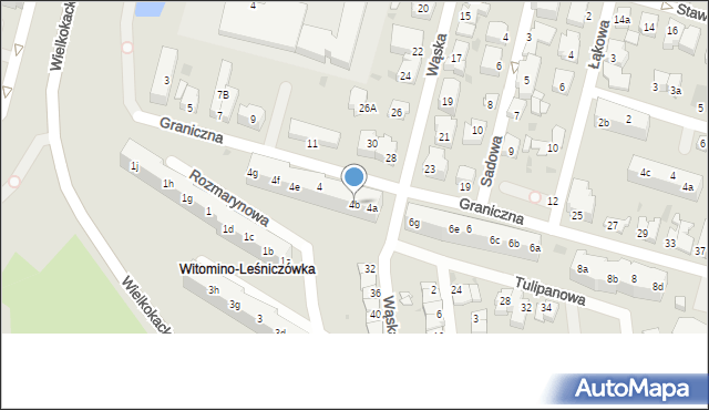 Gdynia, Graniczna, 4b, mapa Gdyni
