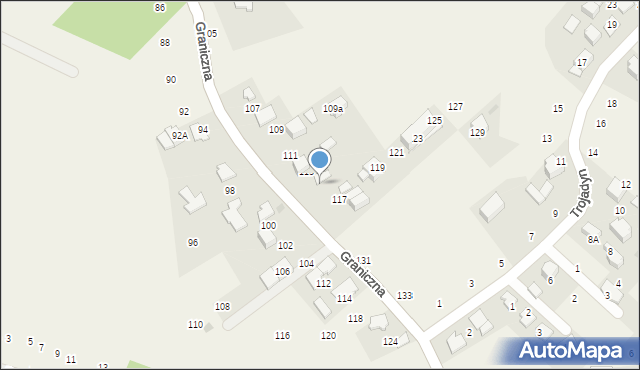 Giebułtów, Graniczna, 115, mapa Giebułtów