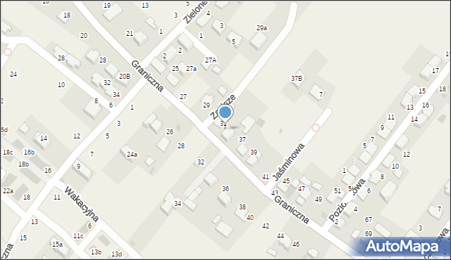 Giebułtów, Graniczna, 35, mapa Giebułtów