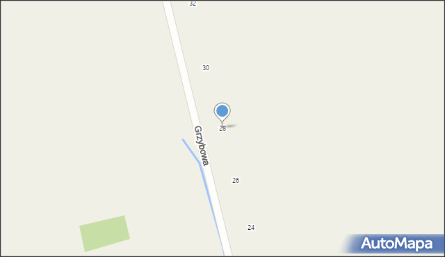 Giełczyn, Grzybowa, 28, mapa Giełczyn