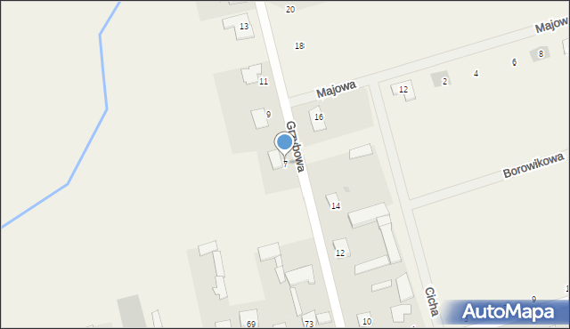 Giełczyn, Grzybowa, 7, mapa Giełczyn