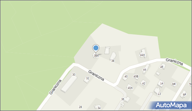 Gilowice, Graniczna, 38A, mapa Gilowice