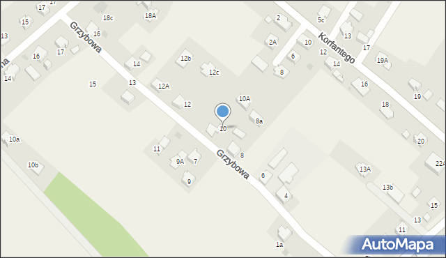 Gilowice, Grzybowa, 10, mapa Gilowice