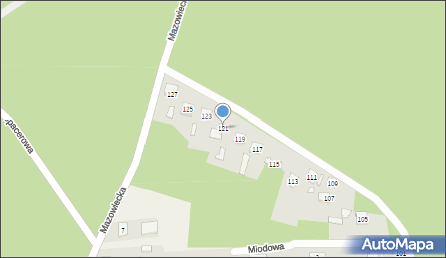 Gliniak, Graniczna, 121, mapa Gliniak