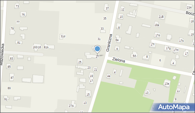 Gliniak, Graniczna, 27, mapa Gliniak