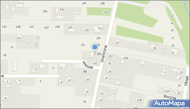 Gliniak, Graniczna, 45, mapa Gliniak